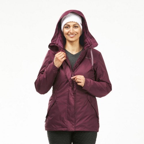 Casaca Impermeable para Nieve X-Warm QU3CHUA Mujer - Granate