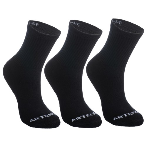 Calcetines de tenis x 3 pares ARTENG0 RS 100 - Negro