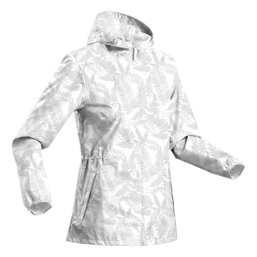 Chubasquero impermeable QU3CHUA Raincut Mujer - Blanco Flores