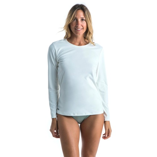 Camiseta anti UV UPF 50+  manga larga Mujer -Blanco 