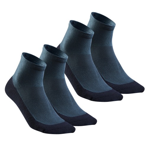 Calcetines tobilleras X2 pares NH100 - Azul oscuro