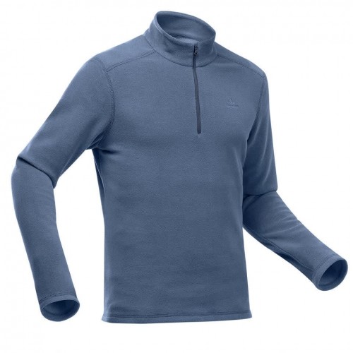 Chaqueta polar cremallera media QU3CHUA MH100 Hombre - Azul acero