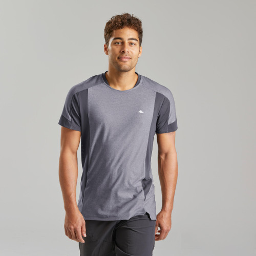 Camiseta Manga Corta QU3CHUA MH500 Hombre -Gris Carbon